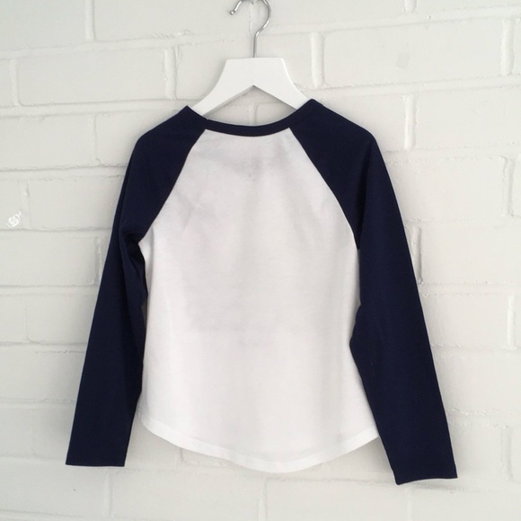 new with tags sequin sparkly rugby style long sleeves soccer t-shirt size 6 - Picture 2 of 6